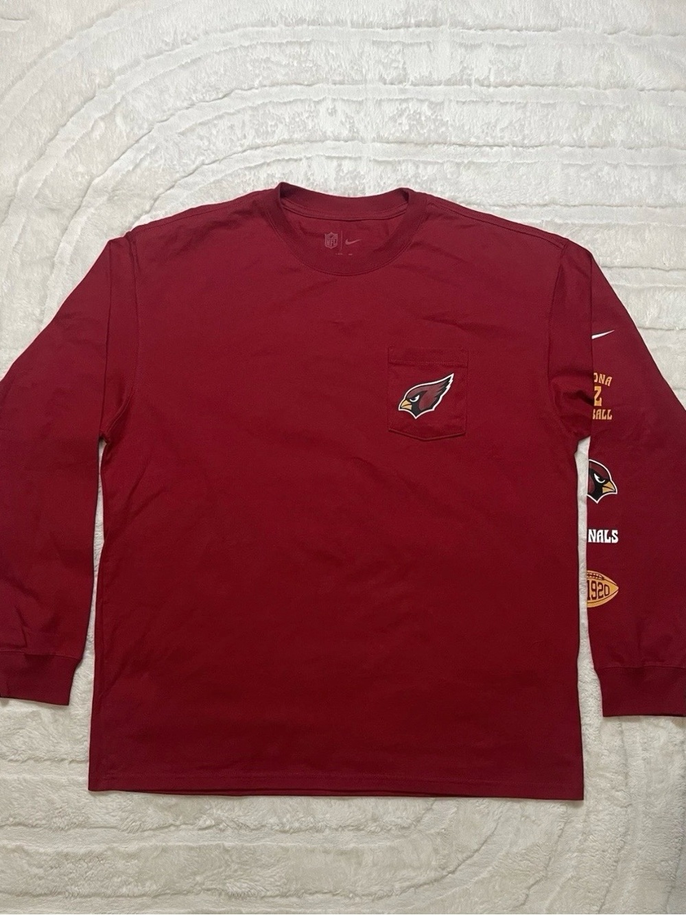 Nike Men's Arizona Cardinals Long Sleeve Pocket Tee - Cardinal Red